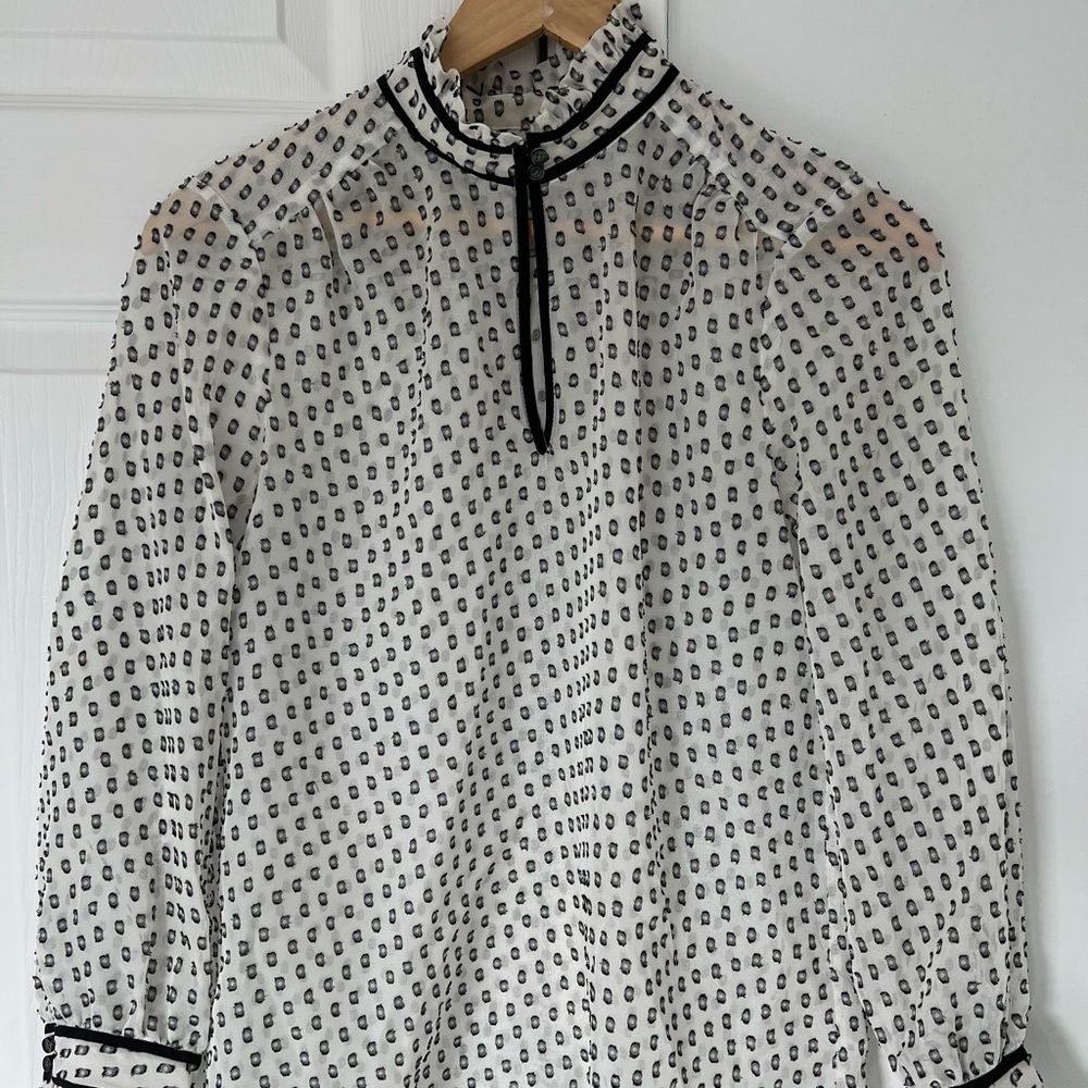 JCrew sheer blouse